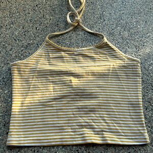 Arizona Jean Company Yellow and White Striped Camisole